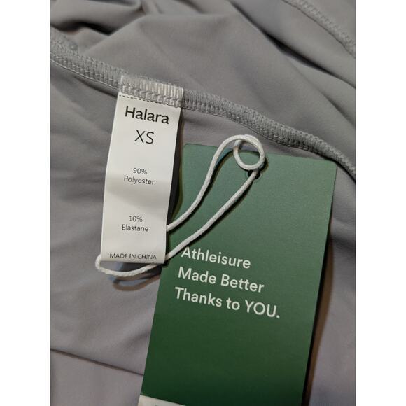 Halara Gray Cut Out Crossover Hem Solid Athletic Yoga Tank Top, Size XS - Picture 5 of 8